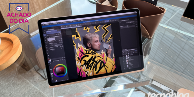 Galaxy Tab S10 FE 5G (128 GB) baixa 38% em oferta no Magazine Luiza